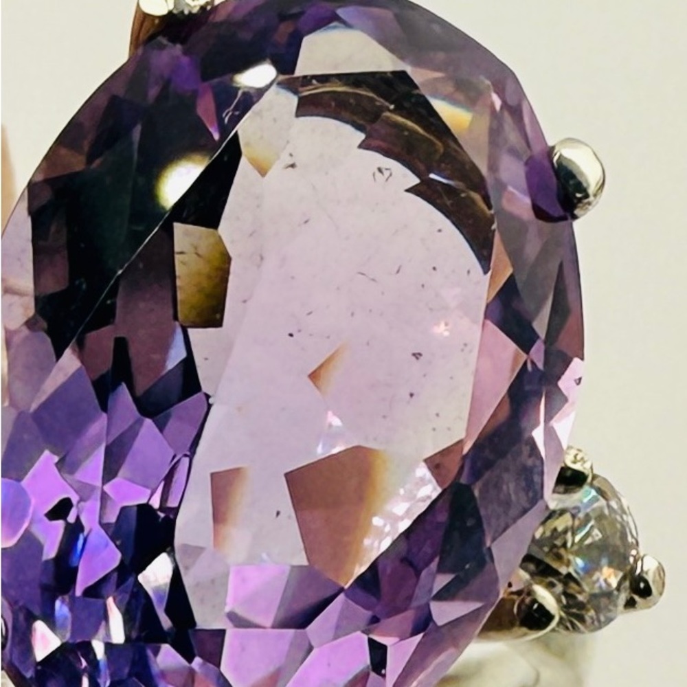 Gorgeous Oval Cut 4 CT Genuine Amethyst Size 6-1/2 .925 - Picture 17 of 17
